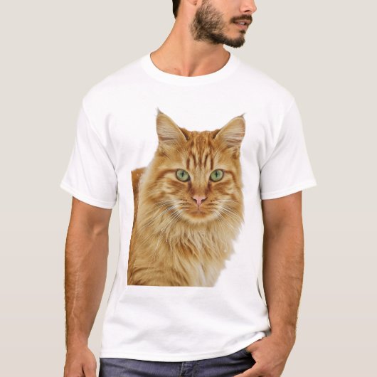 Orange Tabby Portrait T-Shirt (Vorderseite)