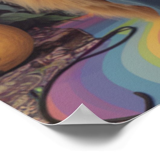 Orange Tabby Rocker Poster (Ecke)