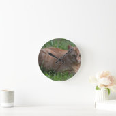 Orange Tabby Runde Wanduhr (Zuhause)