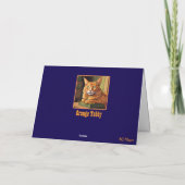 Orange Tabby Stains Glass Karte (Rückseite)