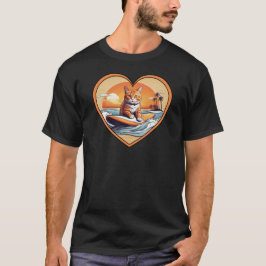Orange Tabby Surfkatze T-Shirt