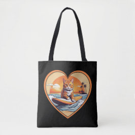 Orange Tabby Surfkatze Tasche