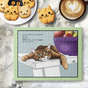 Orange Tabby Süße Leckerlis Puzzle