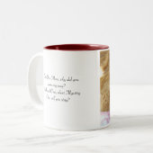 Orange Tabby-Tasse mit Vers Zweifarbige Tasse (Vorderseite Links)