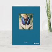 Orange Tabby Tulip Karte (Rückseite)