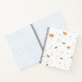 Orange Tabby und Blätter Muster Notizblock (Innenseite)