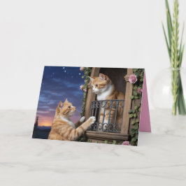 Orange Tabby Valentinskarte Feiertagskarte