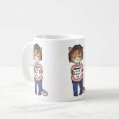 orange Tabbykatze benötigt Kaffee-Tasse Kaffeetasse (Vorderseite Links)