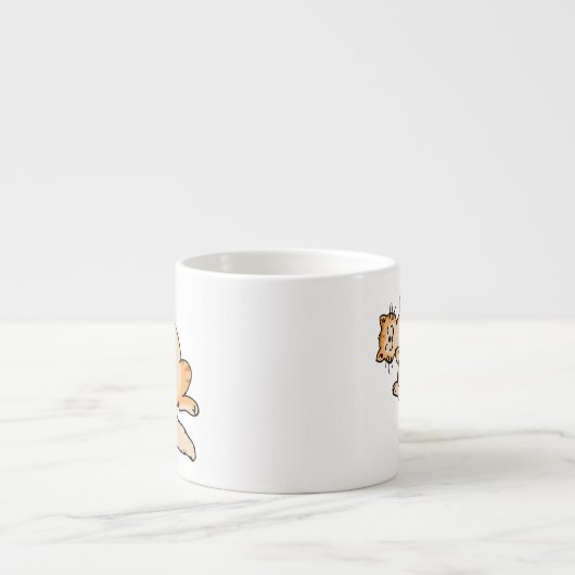 Orange Tabbykatze Espressotasse (Vorderseite)