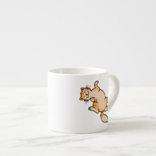 Orange Tabbykatze Espressotasse