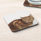 Orange Tabbykatze Untersetzer (Linke Seite)