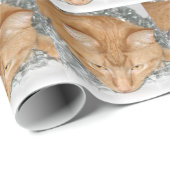 Orange Tabbykatze Weihnachten Geschenkpapier (Rolleneckpunkt)