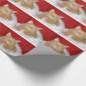 Orange Tabbykatze Weihnachten Geschenkpapier (Ecke)