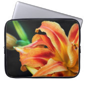 Orange Tageslilien-Blumen-nahes hohes Laptopschutzhülle (Vorderseite)