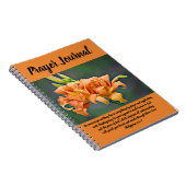 Orange Tageslilien-Gebets-Zeitschrift Notizblock (Rechte Seite)