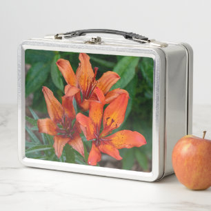 Orange Taglilie Kanadische Blumenfotografie Metall Brotdose