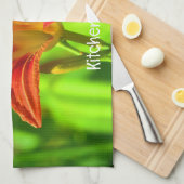 Orange Taglilie Küchentuch (Viertel Falte)