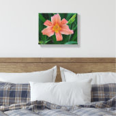 Orange Taglilie Leinwand (Insitu (Schlafzimmer))