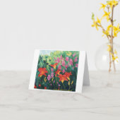 Orange Taglilie Note Card Karte (Gelbe Blume)