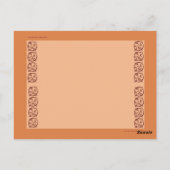 ORANGE TAGLILIEN LESEZEICHEN POSTKARTE (Rückseite)