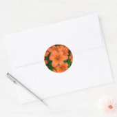 Orange Taglilien Runder Aufkleber (Umschlag)