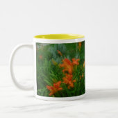 Orange Taglilien Zweifarbige Tasse (Links)
