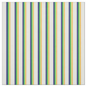 Orange, Tan, Limettengrün, Mitternachtsblau, Minzc Stoff (Muster)