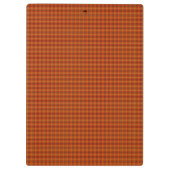 Orange Tartan Clipboard Klemmbrett (Rückseite)