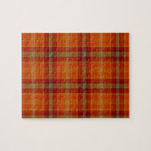 Orange Tartan Foto Puzzle (Horizontal)