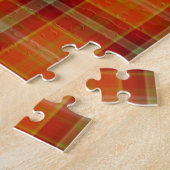 Orange Tartan Foto Puzzle (Seite)