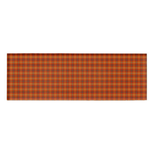 Orange Tartan Name Tag Namenschild