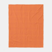 Orange Tartan Pattern Fleece Blanket (Vorderseite)
