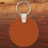 Orange Tartan Schlüsselanhänger (Vorderseite)