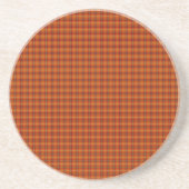Orange Tartan Untersetzer (Vorne)