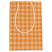 Orange Tartar karierter Sommer Mittlere Geschenktüte (Vorderseite)