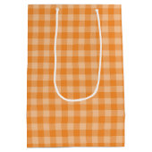 Orange Tartar karierter Sommer Mittlere Geschenktüte (Rückseite)