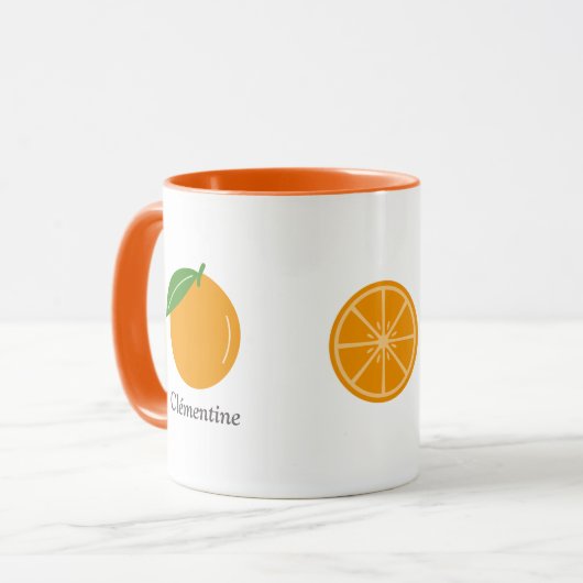Orange Tasse (Vorderseite Links)