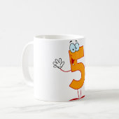 Orange Tasse der Nr.-5 (Vorderseite Links)