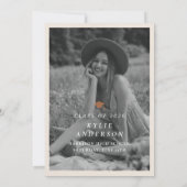 Orange Tassel High School Graduation Party Einladung (Rückseite)