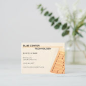 Orange-Tastatur-Informationstechnologie Visitenkarte (Stehend Vorderseite)