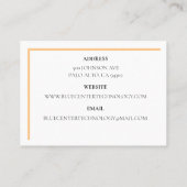 Orange-Tastatur-Informationstechnologie Visitenkarte (Rückseite)