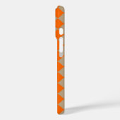 Orange Taupe Checker Diamond Pattern Case-Mate iPhone Hülle (Rückseite / Links)