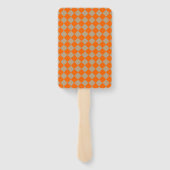 Orange-Taupe-Karton-Diamantmuster Fächer (Rückseite)