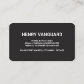 Orange Taxi Cab Visitenkarte (Rückseite)