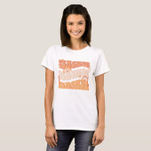 Orange Teacher Lehrer Retro T - Shirt (Vorne ganz)