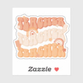 Orange Teacher Lehrer Retro Vinyl Sticker (Blatt)
