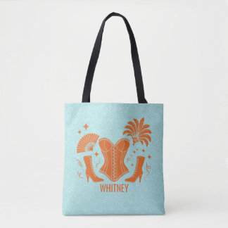 Orange + Teal Las Vegas Showgirl Bach Tasche