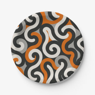 Orange Team (personalisieren) Pappteller