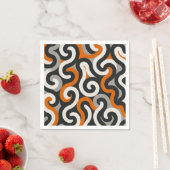 Orange Team (personalisieren) Serviette (Beispiel)