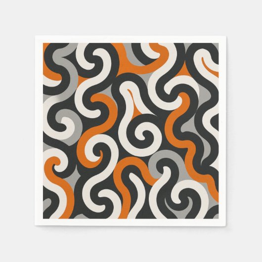 Orange Team (personalisieren) Serviette (Vorderseite)